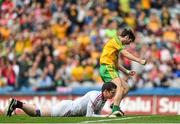 1 August 2015; Donegal's Ryan McHugh celebrates scoring his side's second goal past Brian O'Donoghue, Galway. GAA Football All-Ireland Senior Championship, Round 4B, Donegal v Galway. Croke Park, Dublin. Picture credit: Ramsey Cardy / SPORTSFILE