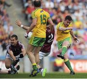 1 August 2015;  Patrick McBrearty, Donegal, scores his side's first goal. GAA Football All-Ireland Senior Championship, Round 4B, Donegal v Galway. Croke Park, Dublin. Picture credit: Eóin Noonan / SPORTSFILE