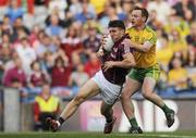 1 August 2015; Damien Comer, Galway, in action against Éamonn Doherty, Donegal. GAA Football All-Ireland Senior Championship, Round 4B, Donegal v Galway. Croke Park, Dublin. Picture credit: Eóin Noonan / SPORTSFILE