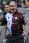 1 August 2015; A supporter with a half Galway and half Dublin jersey during the game. GAA Football All-Ireland Senior Championship, Round 4B, Donegal v Galway. Croke Park, Dublin. Picture credit: Eóin Noonan / SPORTSFILE