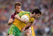 1 August 2015; Ryan McHugh, Donegal, in action against Paul Conroy, Galway. GAA Football All-Ireland Senior Championship, Round 4B, Donegal v Galway. Croke Park, Dublin. Picture credit: Brendan Moran / SPORTSFILE
