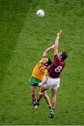 1 August 2015; Mark McHugh, Donegal, in action against Fiontán Ó Curraoin, Galway. GAA Football All-Ireland Senior Championship, Round 4B, Donegal v Galway. Croke Park, Dublin. Picture credit: Dáire Brennan / SPORTSFILE
