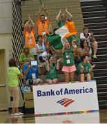2 August 2015; Team Ireland supporters cheer on an early score. SO Mexico v SO Ireland at the Galen Center. Special Olympics World Summer Games, Los Angeles, California, United States. Picture credit: Ray McManus / SPORTSFILE