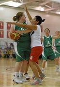 2 August 2015; Team Ireland’s Laura Reynolds, a member of Blue Dolphins Special Olympics Club, from Kilbride, Co Wicklow, is tackled by Mexico's Karla Diaz during the BB Basketball Team Division F.02 Final, SO Mexico v SO Ireland at the Galen Center. Special Olympics World Summer Games, Los Angeles, California, United States. Picture credit: Ray McManus / SPORTSFILE