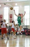 2 August 2015; Team Ireland’s Sarah Byrne, a member of Palmerstown Wildcats Special Olympics Club, from Clondalkin, Dublin, attempts a '3 pointer' during the BB Basketball Team Division F.02 Final, SO Mexico v SO Irelane at the Galen Center. Special Olympics World Summer Games, Los Angeles, California, United States. Picture credit: Ray McManus / SPORTSFILE