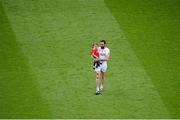 1 August 2015; Tyrone's Joe McMahon leaves the pitch with his three year old daughter Aoibhe after the game. GAA Football All-Ireland Senior Championship, Round 4B, Sligo v Tyrone. Croke Park, Dublin. Picture credit: Dáire Brennan / SPORTSFILE