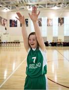 2 August 2015; Team Ireland’s Megan Reynolds, a member of Blackrock Flyers Special Olympics Club, from Blackrock, Dublin, celebrates the 19-17 win in the BB Basketball Team Division F.02 Final, SO Mexico v SO Ireland at the Galen Center. Special Olympics World Summer Games, Los Angeles, California, United States. Picture credit: Ray McManus / SPORTSFILE