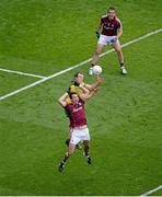 1 August 2015; Michael Murphy, Donegal, rises above Finian Hanley, Galway, to catch a ball before scoring a point. GAA Football All-Ireland Senior Championship, Round 4B, Donegal v Galway. Croke Park, Dublin. Picture credit: Dáire Brennan / SPORTSFILE