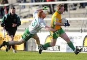 23 November 2008; Trevor Burke, Corofin, in action against Ross Donovan, Eastern Harps. AIB Connacht Senior Club Football Championship Final, Corofin v Eastern Harps, Pearse Stadium, Galway. Picture credit: Ray Ryan / SPORTSFILE