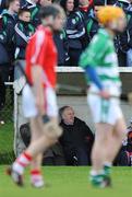 23 November 2008; Frank Murphy, Secretary of the Cork County Board, sits in the substitutes bench during the game. Match to celebrate 150th Anniversary of St Colman's College, St Colman's XV v Cork Selection XV, Fitzgerald Park, Fermoy, Co. Cork. Picture credit: Brendan Moran / SPORTSFILE
