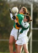 23 November 2008; Roisin Friel, Donegal, in action against Ciara Daly, Meath. TG4 Senior Championship Relegation Play-Off, Donegal v Meath, Templeport, Co. Cavan. Picture credit: Oliver McVeigh / SPORTSFILE