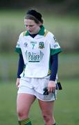 23 November 2008; A dejected Jenny Rispin, Meath, comes off the field at the game. TG4 Senior Championship Relegation Play-Off, Donegal v Meath, Templeport, Co. Cavan. Picture credit: Oliver McVeigh / SPORTSFILE