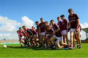 3 August 2015; The Galway SQUAD break away after the team photograph. Electric Ireland GAA Football All-Ireland Minor Championship, Quarter-Final, Galway v Tipperary. O'Connor Park, Tullamore, Co. Offaly. Picture credit: Piaras Ó Mídheach / SPORTSFILE