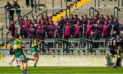 3 August 2015; The Galway squad watch the match between Kerry and Sligo ahead of their Electric Ireland GAA Football All-Ireland Minor Championship, Quarter-Final, Galway v Tipperary. O'Connor Park, Tullamore, Co. Offaly. Picture credit: Piaras Ó Mídheach / SPORTSFILE