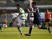 3 August 2015; Ryan Brennan, Shamrock Rovers, in action against his brother Killian Brennan, St Patrick's Athletic. EA Sports Cup Semi-Final, Shamrock Rovers v St Patrick's Athletic. Tallaght Stadium, Tallaght Co. Dublin. Picture credit: David Maher / SPORTSFILE