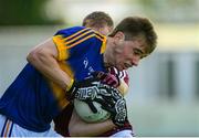 3 August 2015; Jack Skeehan, Tipperary, in action against Paudie McCormack, Galway. Electric Ireland GAA Football All-Ireland Minor Championship, Quarter-Final, Galway v Tipperary. O'Connor Park, Tullamore, Co. Offaly. Picture credit: Piaras Ó Mídheach / SPORTSFILE