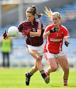 3 August 2015; Claire Dunleavy, Galway, in action against Lisa Lynch, Cork. TG4 Ladies Football All-Ireland Minor A Championship Final, Cork v Galway. Semple Stadium, Thurles, Co. Tipperary. Picture credit: Ramsey Cardy / SPORTSFILE