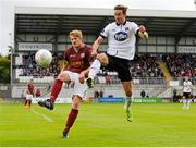 3 August 2015; Paul Sinnott, Galway United, in action against Ronan Finn, Dundalk. EA Sports Cup, Semi-Final, Galway United v Dundalk. Eamonn Deasy Park, Galway. Picture credit: Seb Daly / SPORTSFILE