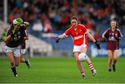 3 August 2015; Eimear Scally, Cork, in action against Shauna Hynes, Galway. TG4 Ladies Football All-Ireland Minor A Championship Final, Cork v Galway. Semple Stadium, Thurles, Co. Tipperary. Picture credit: Eoin Noonan / SPORTSFILE