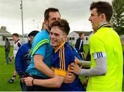 3 August 2015; Tipperary's Tommy Lowry celebrates after the game. Electric Ireland GAA Football All-Ireland Minor Championship, Quarter-Final, Galway v Tipperary. O'Connor Park, Tullamore, Co. Offaly. Picture credit: Piaras Ó Mídheach / SPORTSFILE