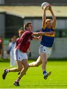 3 August 2015; Jack Skeehan, Tipperary, in action against Ciarán Brady, Galway. Electric Ireland GAA Football All-Ireland Minor Championship, Quarter-Final, Galway v Tipperary. O'Connor Park, Tullamore, Co. Offaly. Picture credit: Piaras Ó Mídheach / SPORTSFILE