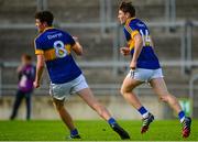 3 August 2015; Alan Tynan, right, Tipperary, celebrates scoring a second half goal with team-mate Jack Kennedy. Electric Ireland GAA Football All-Ireland Minor Championship, Quarter-Final, Galway v Tipperary. O'Connor Park, Tullamore, Co. Offaly. Picture credit: Piaras Ó Mídheach / SPORTSFILE