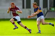 3 August 2015; Colm Ó Braonain, Galway, in action against Brian McGrath, Tipperary. Electric Ireland GAA Football All-Ireland Minor Championship, Quarter-Final, Galway v Tipperary. O'Connor Park, Tullamore, Co. Offaly. Picture credit: Piaras Ó Mídheach / SPORTSFILE