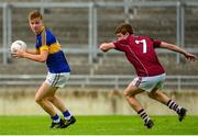 3 August 2015; Brendan Martin, Tipperary, in action against John Daly, Galway. Electric Ireland GAA Football All-Ireland Minor Championship, Quarter-Final, Galway v Tipperary. O'Connor Park, Tullamore, Co. Offaly. Picture credit: Piaras Ó Mídheach / SPORTSFILE