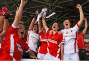 3 August 2015; Cork captain Eimear Scally, lifting the cup after the game. TG4 Ladies Football All-Ireland Minor A Championship Final, Cork v Galway. Semple Stadium, Thurles, Co. Tipperary. Picture credit: Eoin Noonan / SPORTSFILE