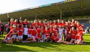 3 August 2015; The Cork team celebrate their side's victory. TG4 Ladies Football All-Ireland Minor A Championship Final, Cork v Galway. Semple Stadium, Thurles, Co. Tipperary. Picture credit: Ramsey Cardy / SPORTSFILE