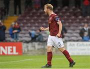 3 August 2015; Galway United's David O'Leary celebrates scoring a penalty in a shoot-out against Dundalk. EA Sports Cup, Semi-Final, Galway United v Dundalk. Eamonn Deasy Park, Galway. Picture credit: Seb Daly / SPORTSFILE