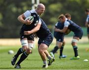 4 August 2015; Ireland captain Paul O'Connell goes past the tackle of Jack McGrath during squad training. Ireland Rugby Squad Training. Carton House, Maynooth, Co. Kildare. Picture credit: Matt Browne / SPORTSFILE
