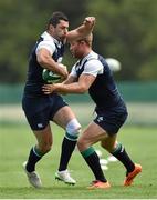 4 August 2015; Ireland's Rob Kearney in action against Luke Fitzgerald during squad training. Ireland Rugby Squad Training. Carton House, Maynooth, Co. Kildare. Picture credit: Matt Browne / SPORTSFILE