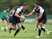 4 August 2015; Ireland's Jonathan Sexton in action against Rob Kearney during squad training. Ireland Rugby Squad Training. Carton House, Maynooth, Co. Kildare. Picture credit: Matt Browne / SPORTSFILE