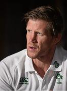 4 August 2015; Ireland forwards coach Simon Easterby during a press conference. Ireland Rugby Press Conference. Carton House, Maynooth, Co. Kildare. Picture credit: Matt Browne / SPORTSFILE