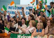 4 August 2015; Family and supporters of Team Ireland’s athletes at Dublin Airport during their homecoming. Team Ireland returns from the Special Olympics World Summer Games. Terminal 2, Dublin Airport. Picture credit: Ray McManus / SPORTSFILE