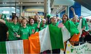 4 August 2015; Volunteers welcome home members of Team Ireland at Dublin Airport during their homecoming. Team Ireland returns from the Special Olympics World Summer Games. Terminal 2, Dublin Airport. Picture credit: Ray McManus / SPORTSFILE