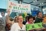 4 August 2015; Supporters welcome home members of Team Ireland at Dublin Airport during their homecoming. Team Ireland returns from the Special Olympics World Summer Games. Terminal 2, Dublin Airport. Picture credit: Ray McManus / SPORTSFILE