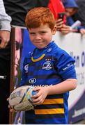 4 August 2015; Leinster supporter Devin Gallen, age 6 from Clane, Kildare, during squad training. Leinster Rugby Squad Training. Edenderry, Co. Offaly.