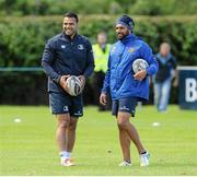 4 August 2015; Leinster's Ben Te'o, left, and Isa Nacewa during squad training. Leinster Rugby Squad Training. Edenderry, Co. Offaly. Picture credit: Seb Daly / SPORTSFILE