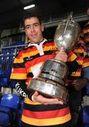 21 November 2008; Charl Oosthuizen, Lansdowne, with the cup after victory over Clontarf. Leinster Senior League Cup Final, Clontarf v Lansdowne, Donnybrook Stadium, Dublin. Picture credit: Stephen McCarthy / SPORTSFILE