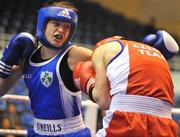 25 November 2008; Katie Taylor, left, Ireland, in action against Danusa Dilofova, Czech Republic, during their 60kg preliminary round bout. AIBA Women’s World Boxing Championships, Ningbo City, China. Picture credit: SPORTSFILE / Courtesy of AIBA