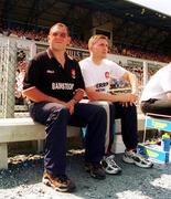 18 June 2000: Derry manager Eamonn Coleman, left, along with assistant manager Damien Cassidy on the sideline during the game. Derry v Antrim, Ulster Football Championship, Casement Park, Belfast. Picture credit: Oliver McVeigh / SPORTSFILE