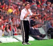 18 June 2000; Derry assistant manager Damien Cassidy on the sideline during the game. Derry v Antrim, Ulster Football Championship, Casement Park, Belfast. Picture credit: Oliver McVeigh / SPORTSFILE