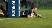 29 November 2008; Sean O'Brien, Leinster, goes over for the first try of the game against Newport Gwent Dragons. Magners League, Leinster v Newport Gwent Dragons, RDS, Dublin. Picture credit: Maurice Doyle  / SPORTSFILE