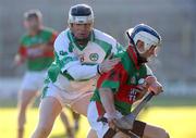 30 November 2008; John Paul O'Meara, Birr, in action against Mark Aylward, Ballyhale Shamrocks. AIB Leinster Senior Club Hurling Championship Final, Ballyhale Shamrocks v Birr, Nowlan Park, Kilkenny. Picture credit: Matt Browne / SPORTSFILE