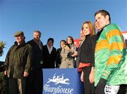 30 November 2008; Jockey Andrew McNamara and trainer Edward O'Grady, left, with the winning connections after winning the Bar One Racing Hatton's Grace Hurdle on Catch Me. Fairyhouse Winter Festival 2008, Fairyhouse Racecourse, Co. Meath. Picture credit: Brian Lawless / SPORTSFILE