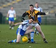 30 November 2008; Kevin McGuckin, Ballinderry, in action against John McEntee, Crossmaglen Rangers. AIB Ulster Senior Club Football Championship Final, Crossmaglen Rangers v Ballinderry, Brewster Park, Enniskillen, Co. Fermanagh. Picture credit: Oliver McVeigh / SPORTSFILE
