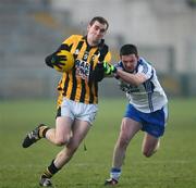 30 November 2008; David McKenna, Crossmaglen Rangers, in action against Darren Conway, Ballinderry. AIB Ulster Senior Club Football Championship Final, Crossmaglen Rangers v Ballinderry, Brewster Park, Enniskillen, Co. Fermanagh. Picture credit: Oliver McVeigh / SPORTSFILE