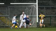 30 November 2008; Crossmaglen Rangers' Oisin McConville shoots the ball past Ballinderry goalkeeper Michael Conlon to score his side's first goal. AIB Ulster Senior Club Football Championship Final, Crossmaglen Rangers v Ballinderry, Brewster Park, Enniskillen, Co. Fermanagh. Picture credit: Oliver McVeigh / SPORTSFILE